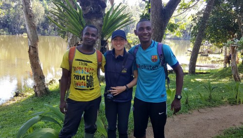 Danni with local guides Jean and Charlie